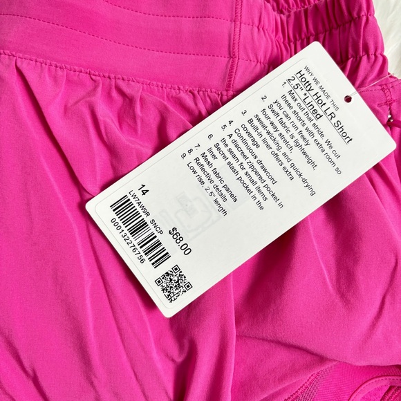 Lululemon Hotty Hot Low-Rise Lined Short 2.5" Sonic Pink NWT - Picture 4 of 7